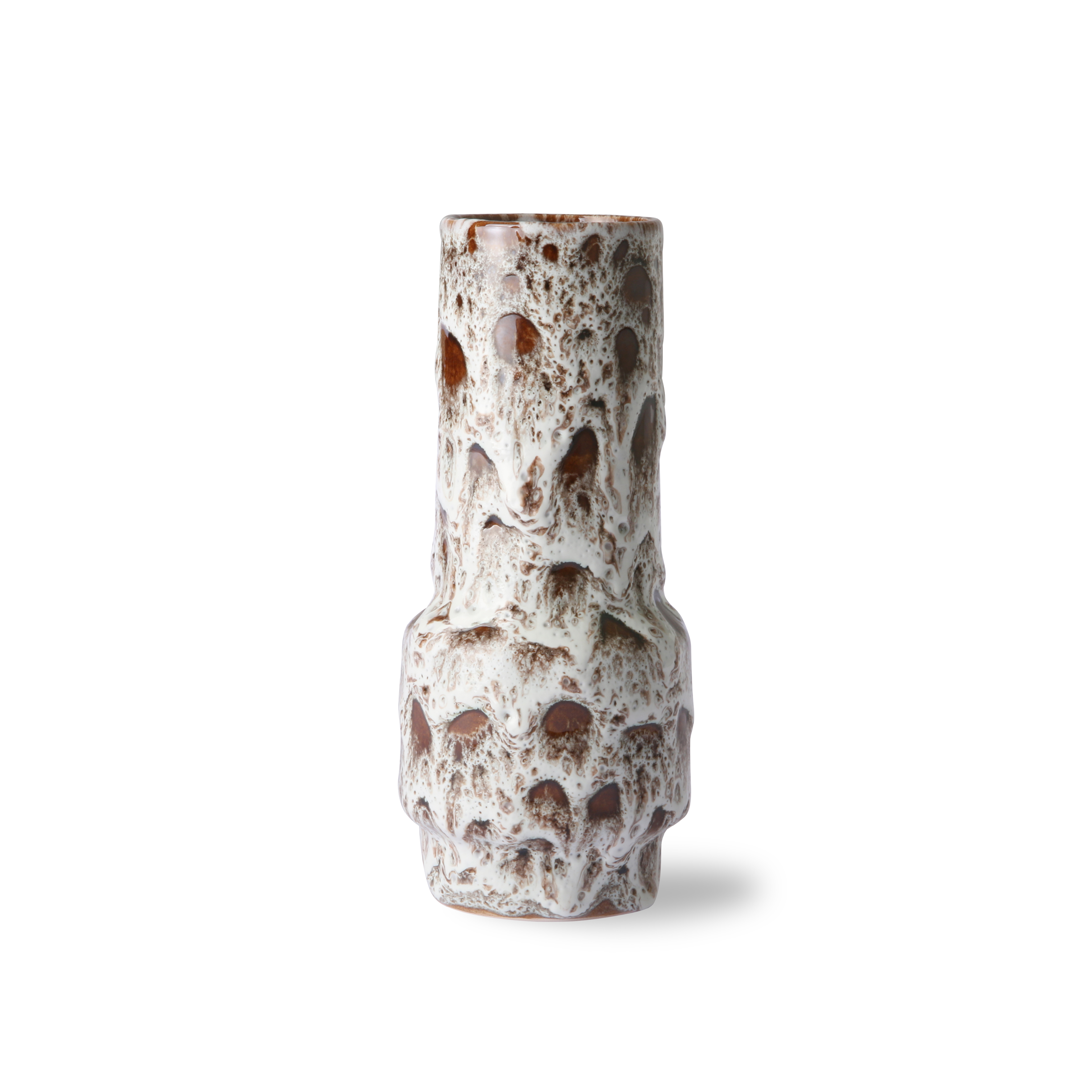 HK Living Ceramic Retro Vase Lava White