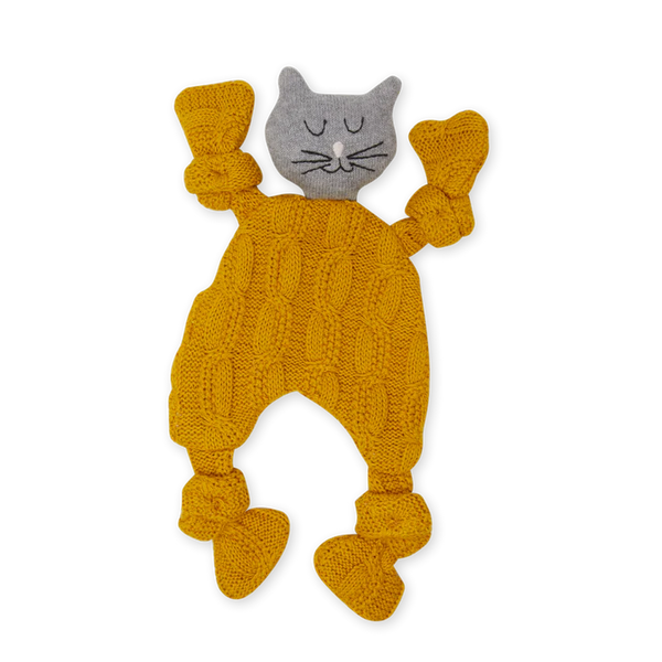 Sophie Home Cat Comforter - Cable Knit Citrus
