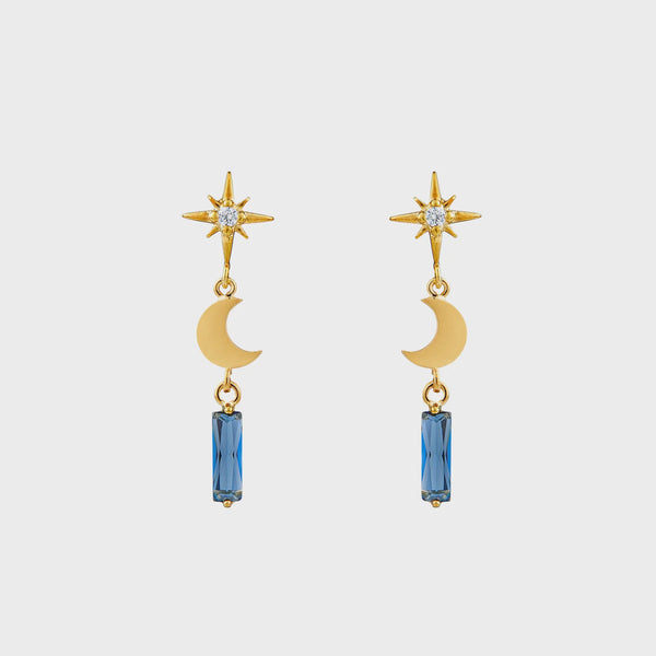 orelia-starburst-moon-and-baguette-drop-earrings