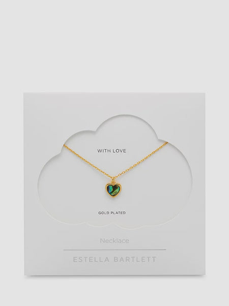 Estella Bartlett  Abalone Heart Necklace - Gold