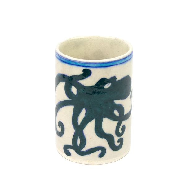 AARVEN Hand Painted Indian Toothbrush Holder 'octopus'