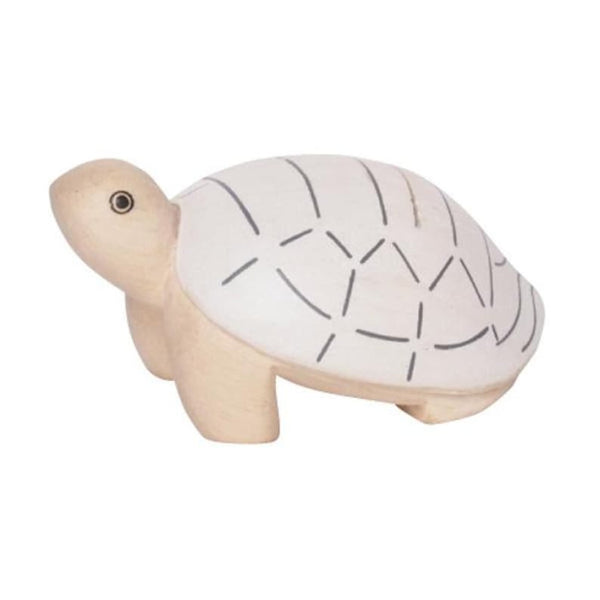 T-lab Pole Pole Hand-Carved Wooden Animal | Engimon Turtle
