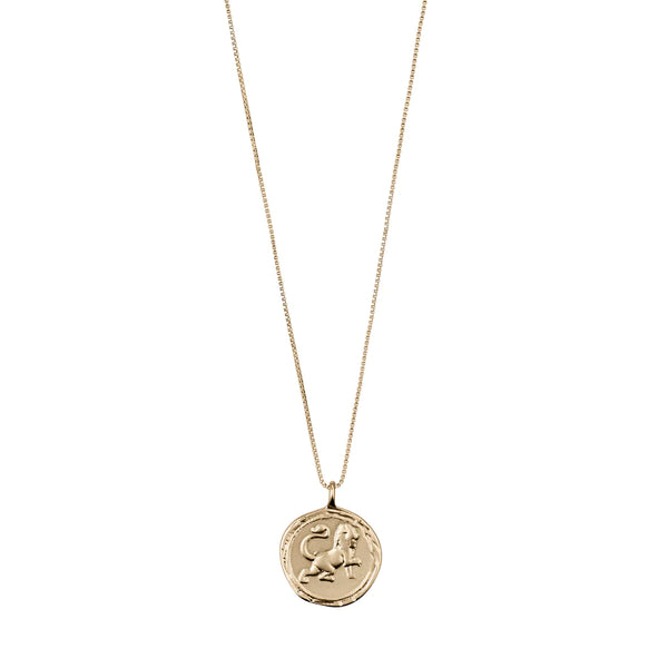 Pilgrim Leo Zodiac Necklace - Gold