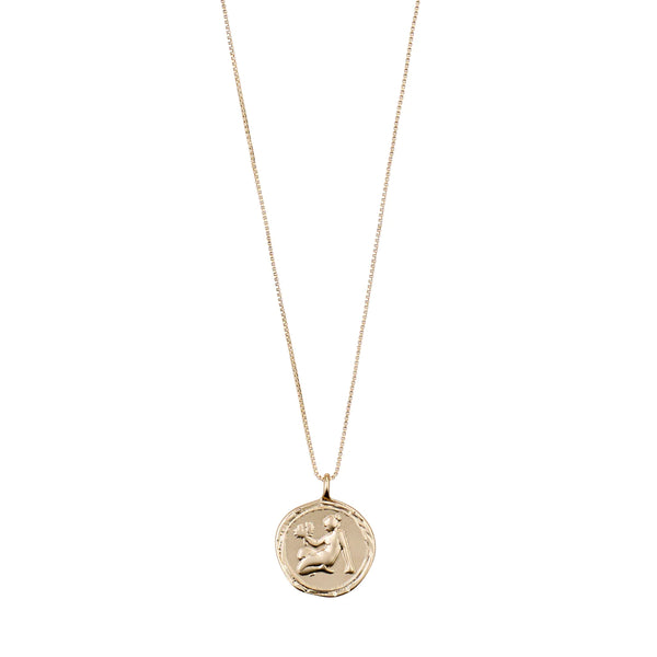 Pilgrim Virgo Zodiac Necklace - Gold