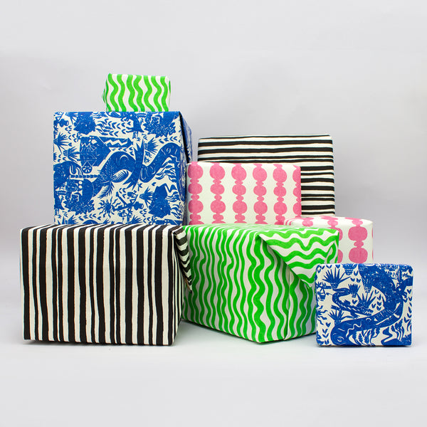 AARVEN Hand Printed Recycled Gift Wrapping Bundle
