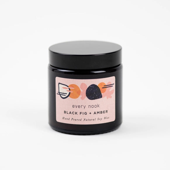 Every Nook Black Fig & Amber Soy Wax Candle