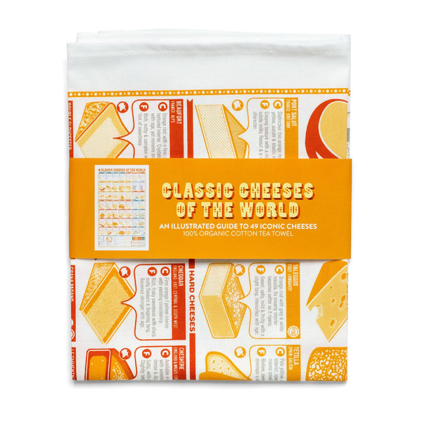 Stuart Gardiner Design Tea Towel Cotton Classic Cheeses Of The World