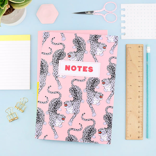 Fawn & Thistle Pink Cheetah Notebook