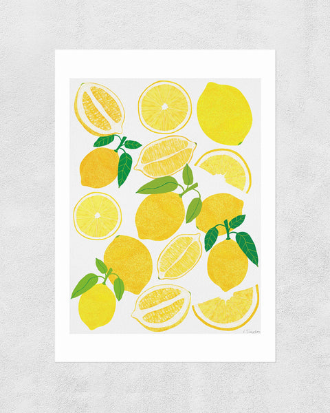 East End Prints  Lemon Harvest Wall Print