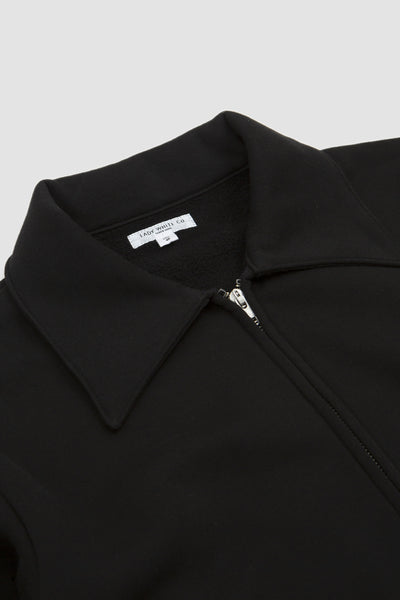 ZIP SWEAT JACKET - BLACK – LADY WHITE CO.