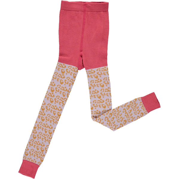 Catherine Tough Kids Footless Tights Pink Leopard