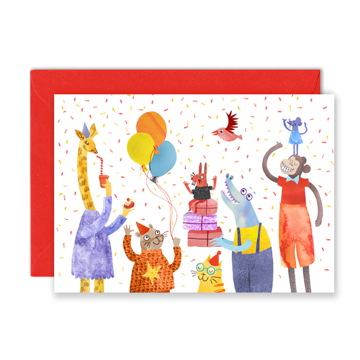 Emily Nash Illustration Party Animals Greeting Card