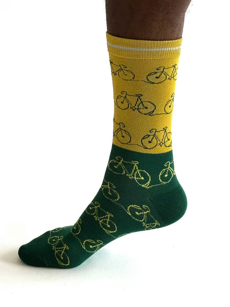 Lark London Thought Riam Bike Bamboo Socks - Lichen Green