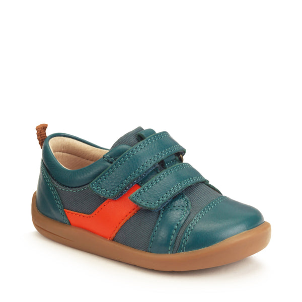 StartRite Maze Leather Velcro Shoes (Teal) 20-25
