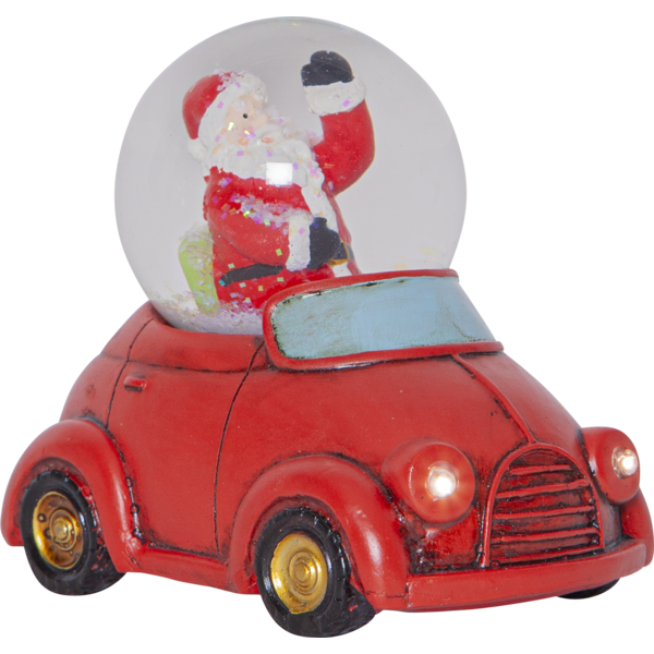 Santa in Car Snowglobe