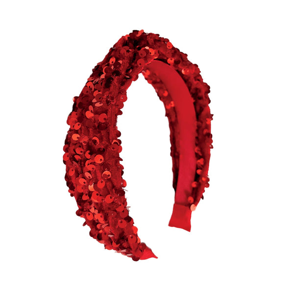 Rockahula - Sequin Velvet Headband - Red