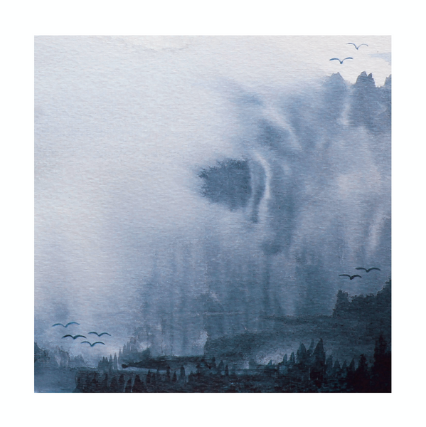 Rosanna Corfe Ethereal Blue Abstract Landscape Art Print