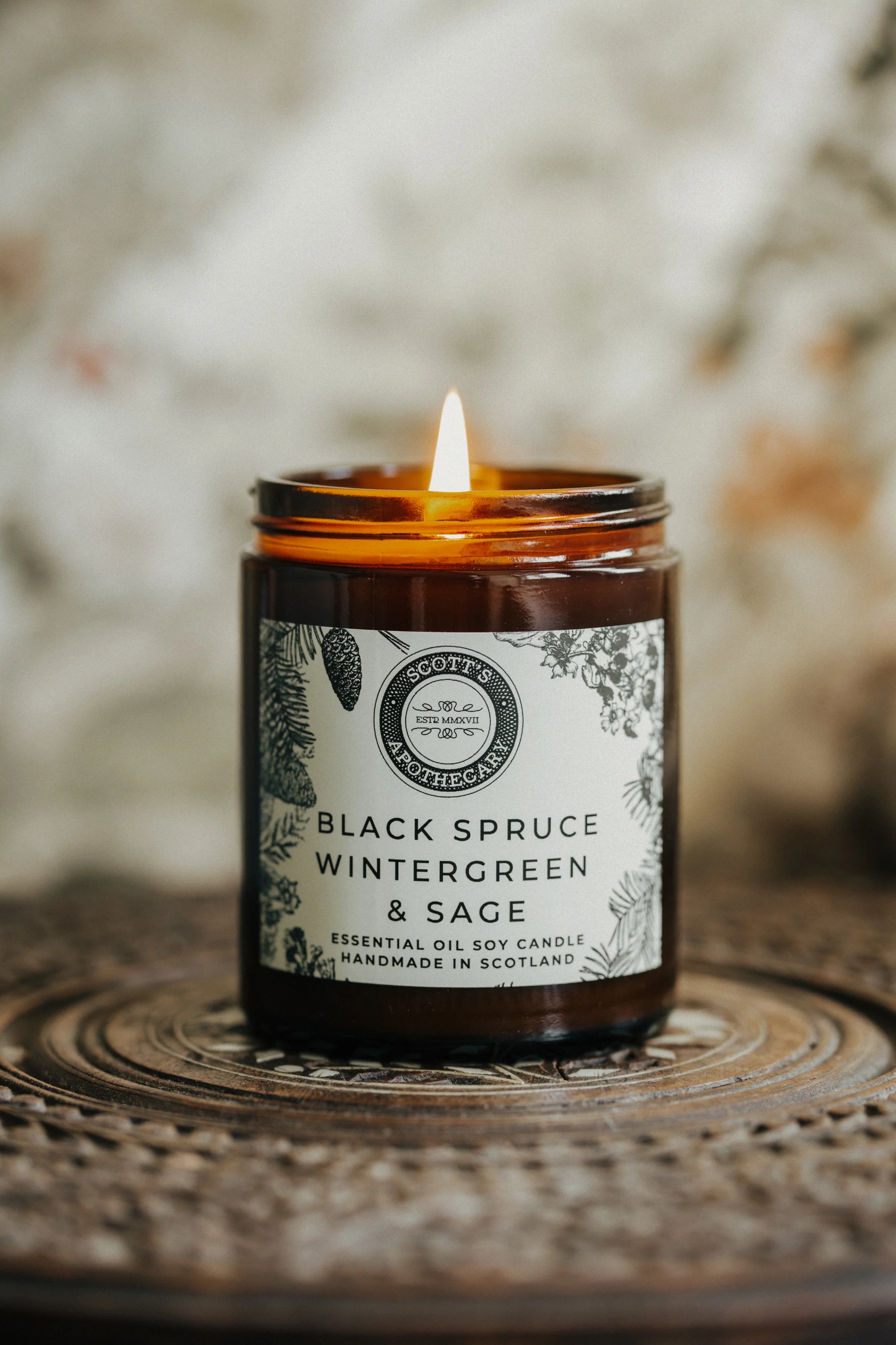 Scott's Apothecary Black Spruce, Wintergreen & Sage Candle 180 Ml