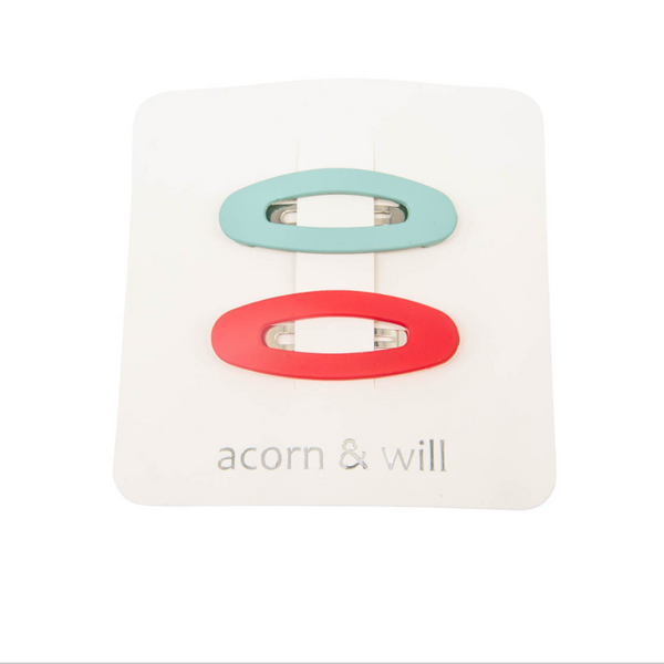 Acorn & Will Oval Hair Clip Duo