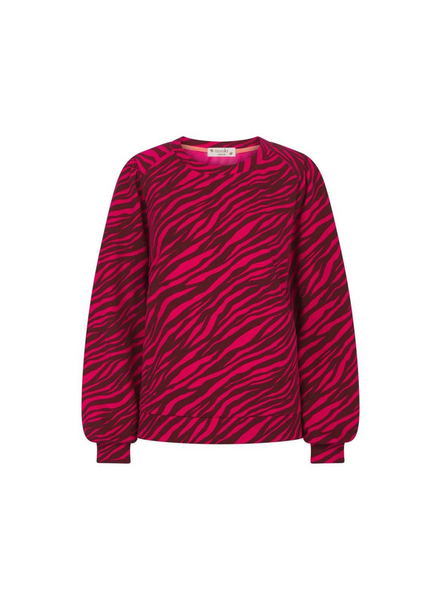 Nooki Design Printed Zebra Piper Sweater In Pink Mix