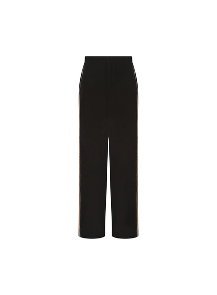 Nooki Design Phoenix Wide Legged Velvet Trousers In Black