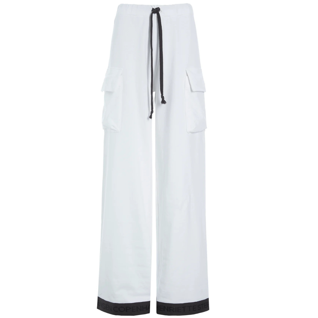 Henriette Steffensen Copenhagen Cargo Trousers In White - White, Xs