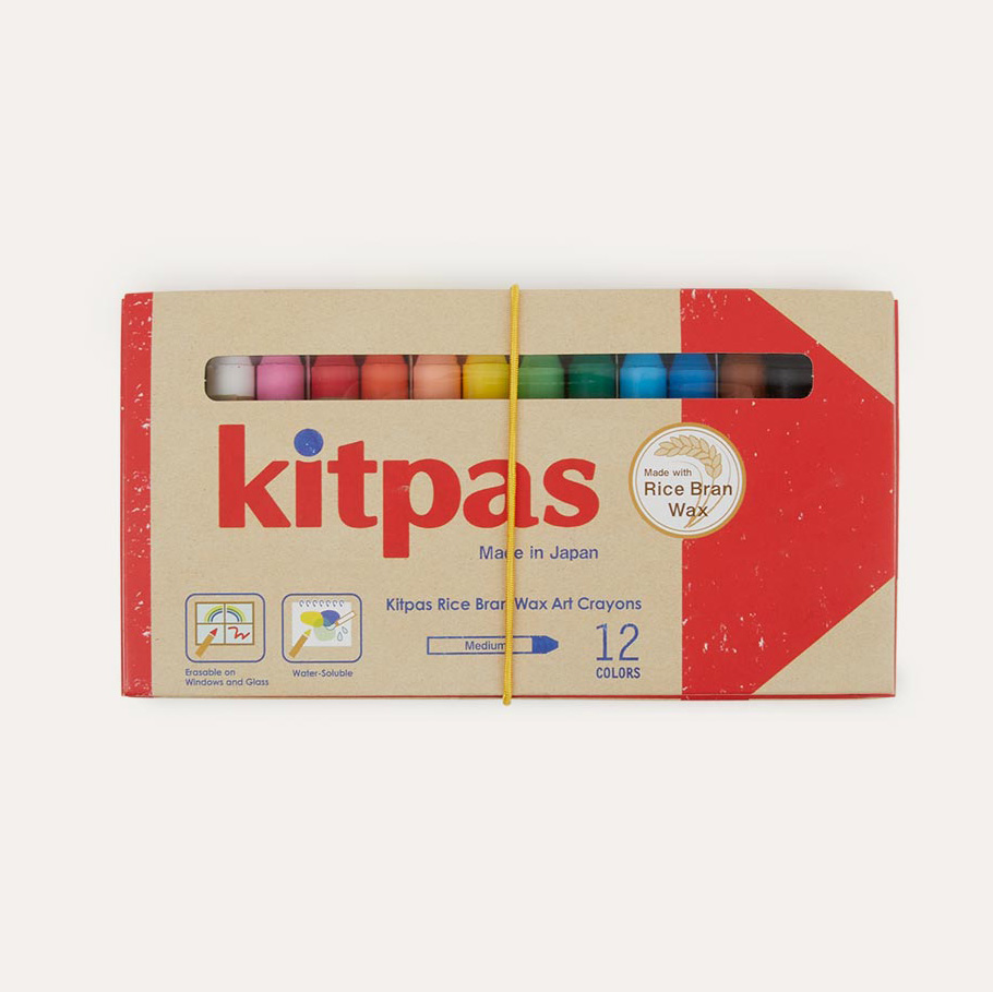 Kitpas Medium Any Surface Crayon 12 Pcs Set