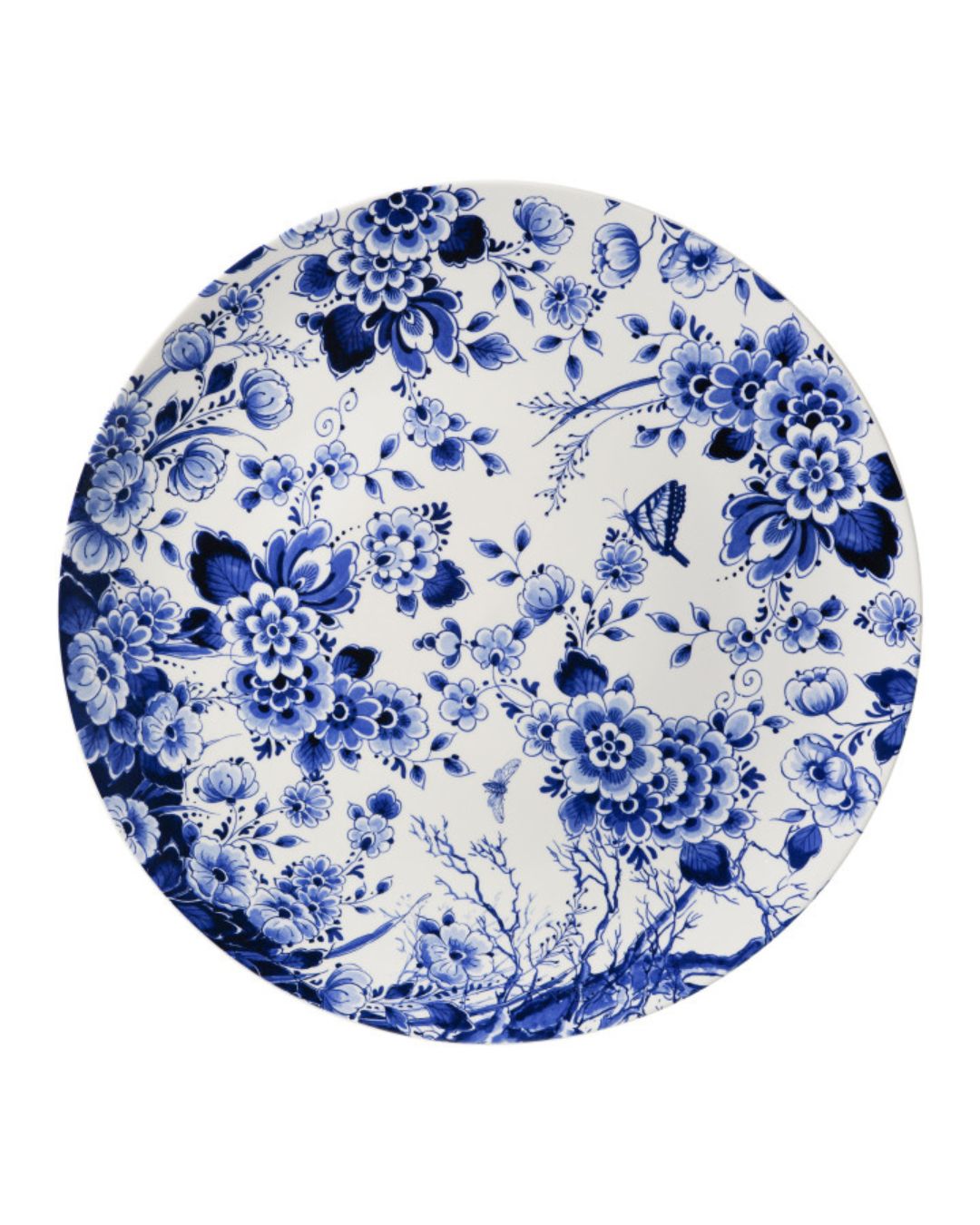Heinen Delfts Blauw Flower Garden Wall Plate