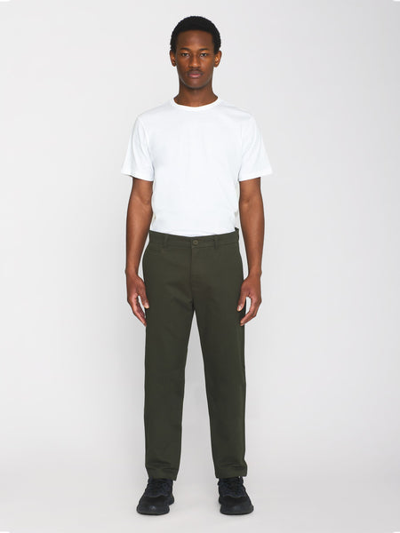 Knowledge Cotton Apparel  Chuck Regular Fit Chino Twill Green Pants