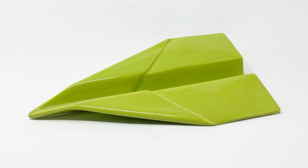 ceramiche-crescentini-aeroplanino-origami-verde-art-2525