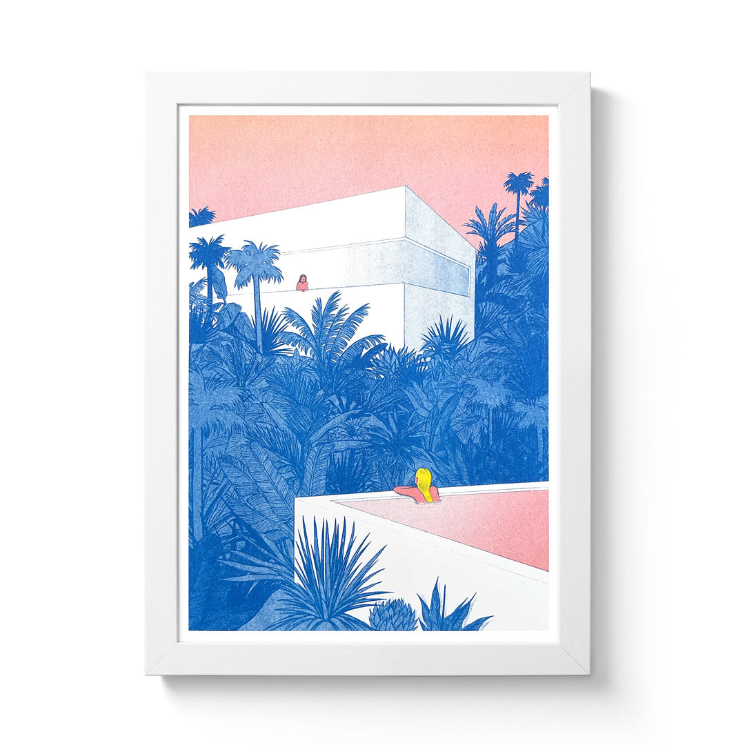 Lily Blakely Tropical A4 Framed Riso Print