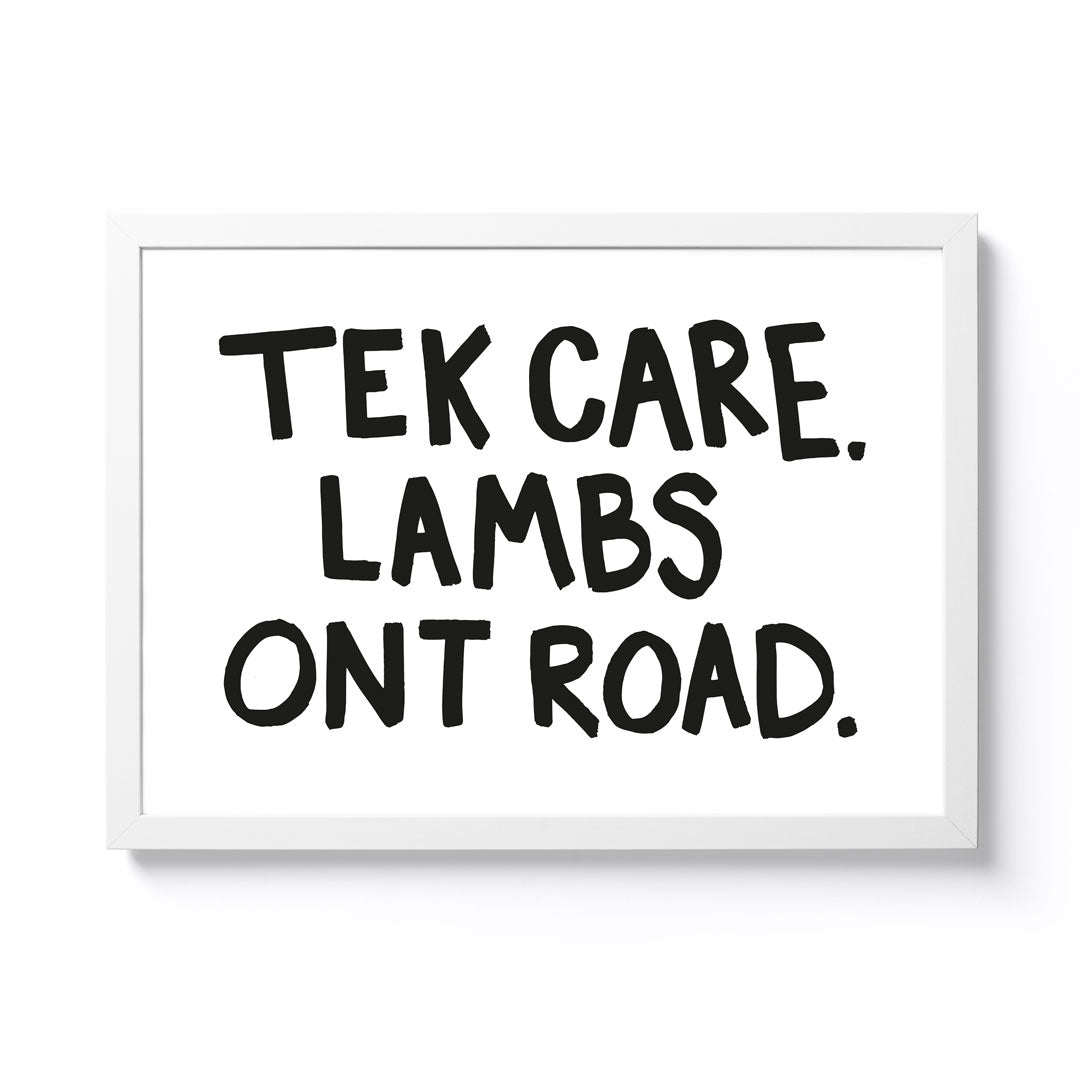 National Park Print Shop A3 Tek Care Lambs Ont Road Framed Print