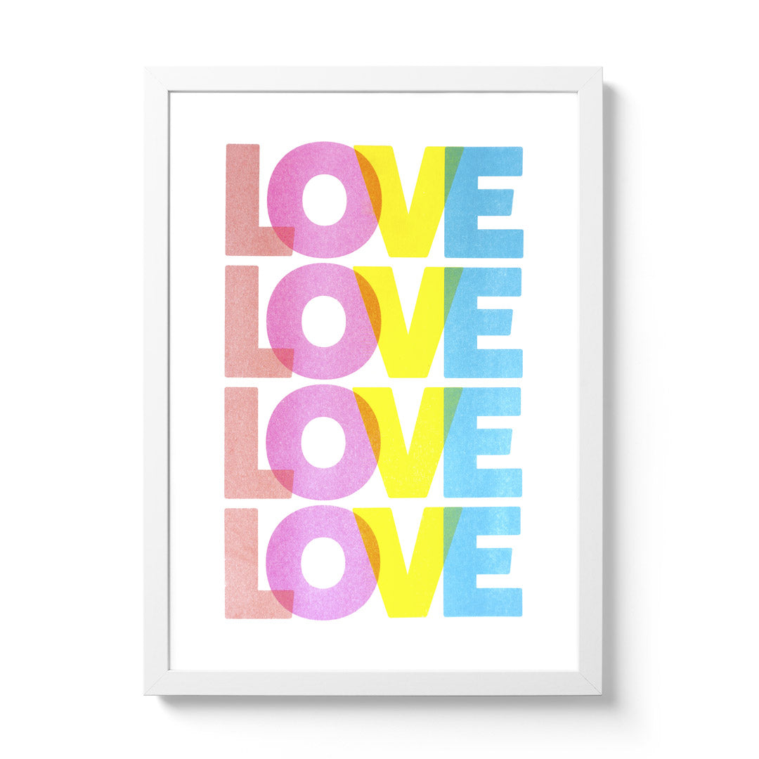 National Park Print Shop Love A3 Framed Riso Print