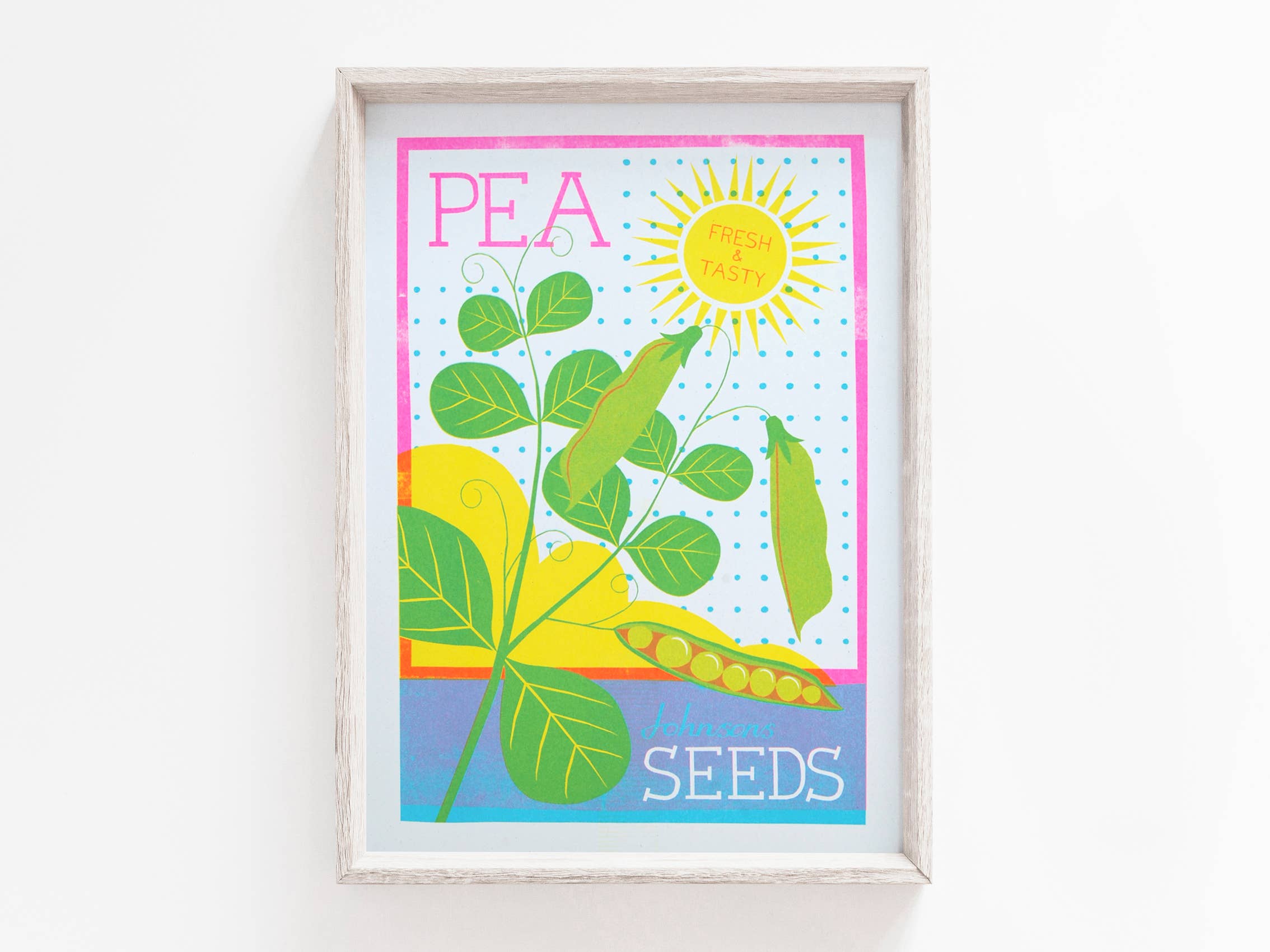 Printer Johnson Pea Seeds - Risograph Print A4 Framed Riso Print