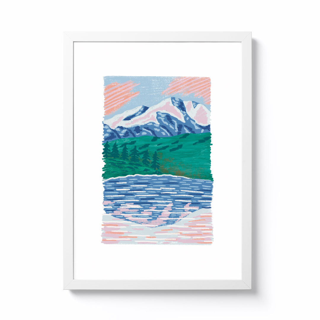 Rachel Hall A3 Mountain Framed Print