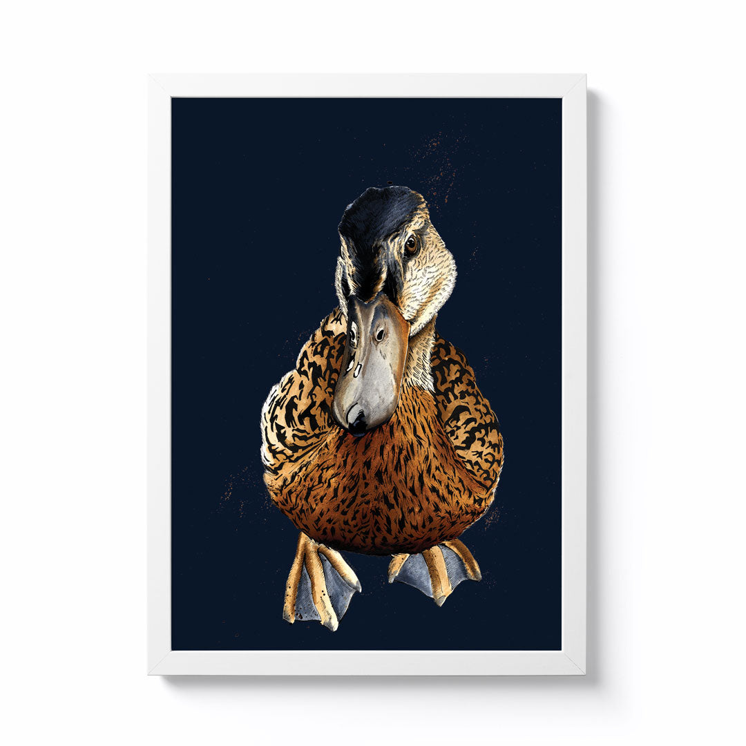 Some ink Nice A4 Duck Framed Print