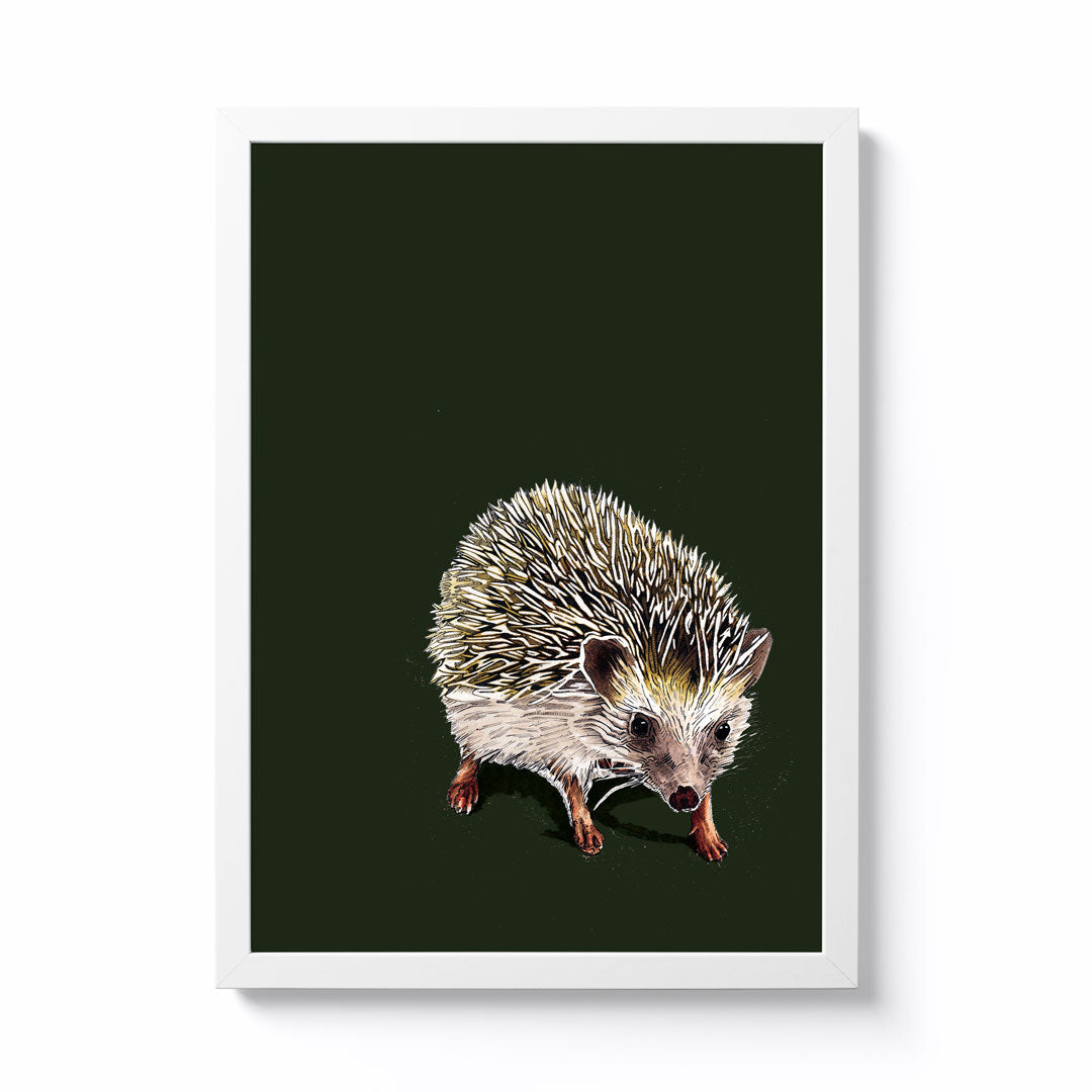 Some ink Nice A4 Hedgehog Framed Print