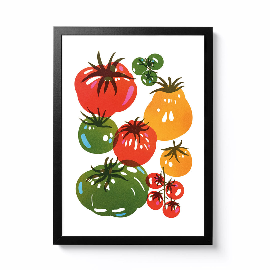 Becky Mann A4 Tomatoes Framed Print