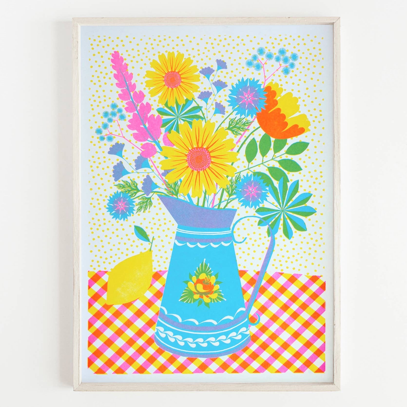 Printer Johnson Summer Blooms A3 Framed Riso Print