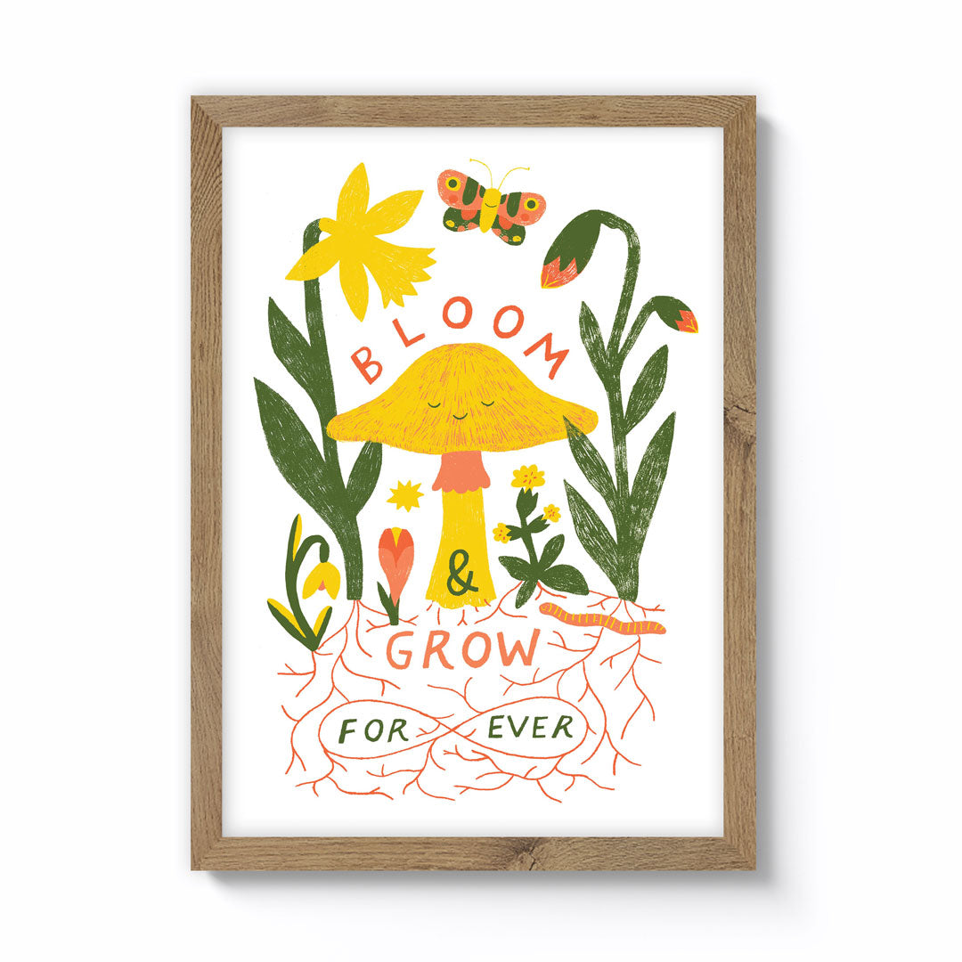 Lucy Scott Bloom & Grow Forever A4 Framed Print