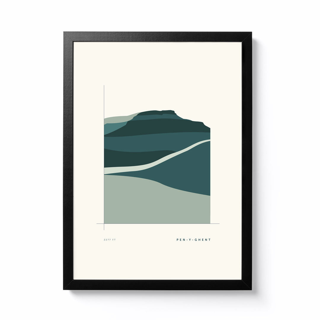 The Wild Kind A3 Yorkshire Three Peaks Pen Y Ghent Framed Print