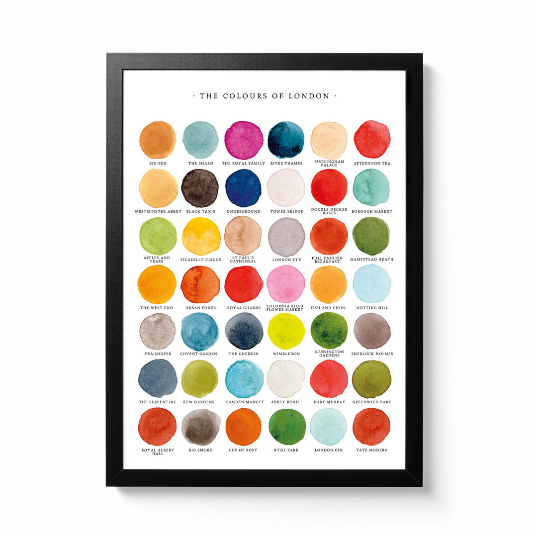 Tilly A4 The Colours of London Framed Print
