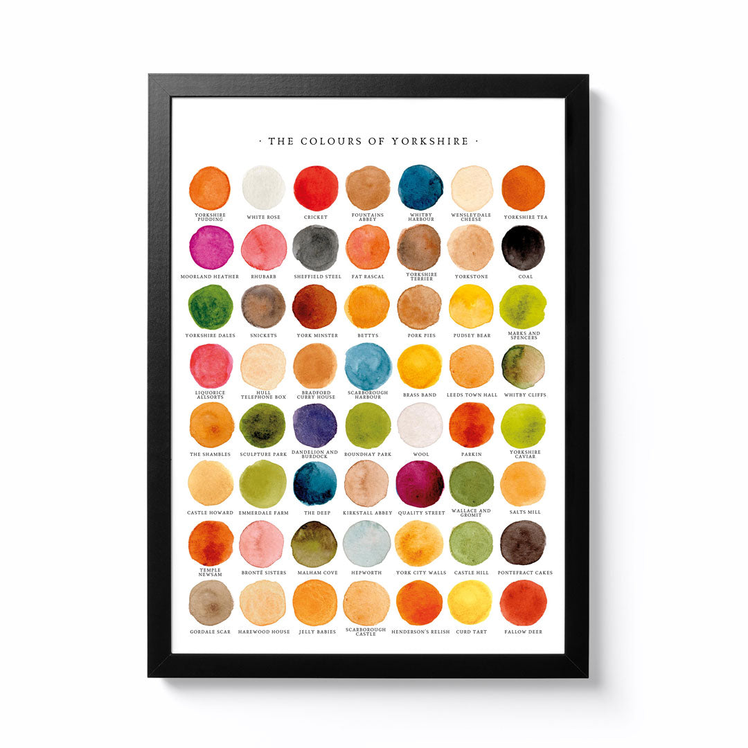 Tilly A4 The Colours Of Yorkshire Framed Print