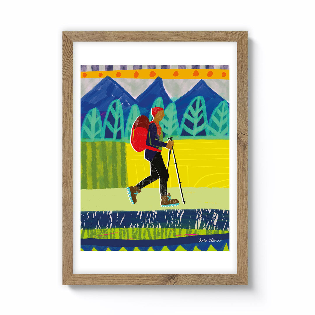 Orla Stevens A3 Hiker Framed Print