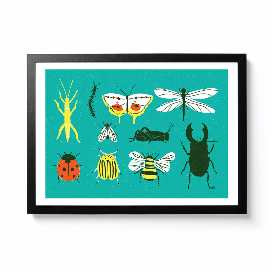Lele Saa Bugs A4 Framed Print