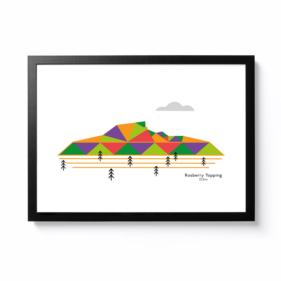 Rory and the Mountains A3 Roseberry Topping 320 Framed Print