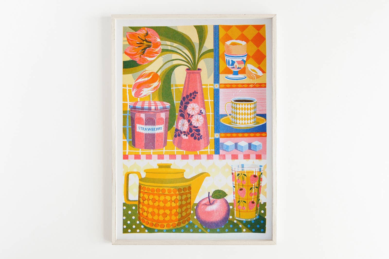 Printer Johnson Teapot & Tulip A3 Framed Riso Print