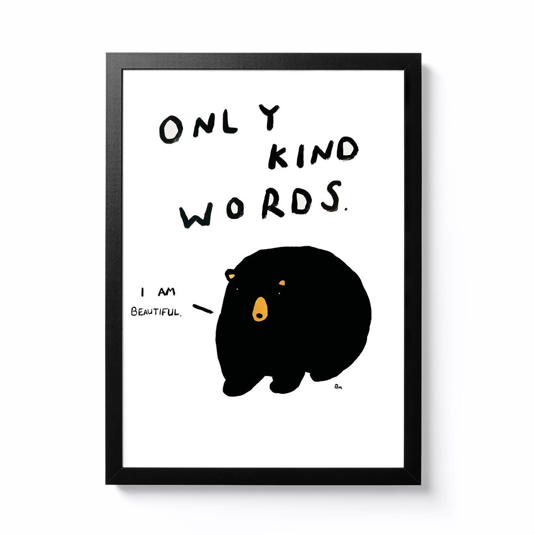 Billy Murphy A3 Only Kind Words Framed Print