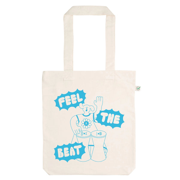 Yuk Fun Feel The Beat Screen Printed Tote Bag