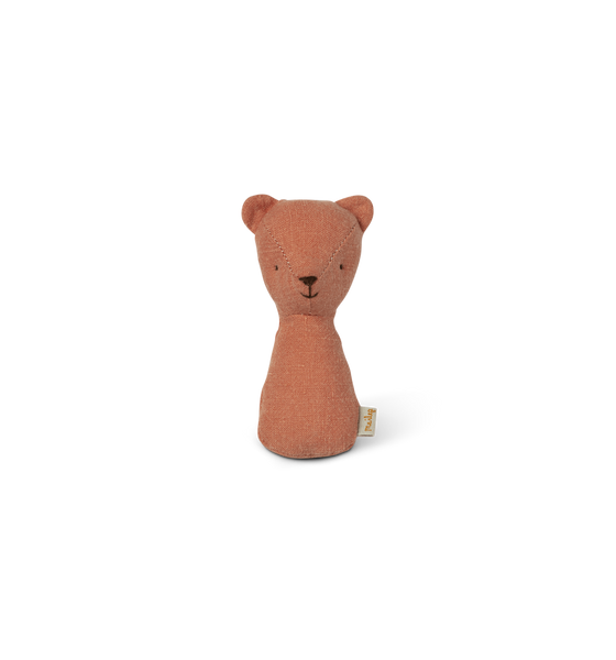 Maileg Teddy Lullaby Rattle, Dusty Coral